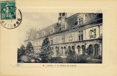 Carte postale ancienne Le Palais de Justice — Laval (Mayenne)