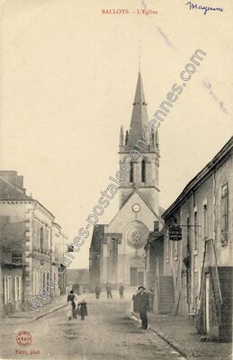 Carte postale ancienne L'Eglise — Ballots (Mayenne)