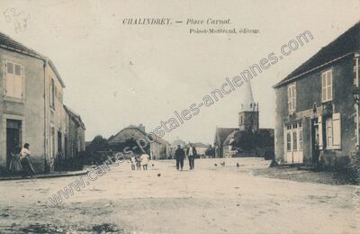 Carte postale ancienne Place Carnot — Chalindrey (Haute-Marne)