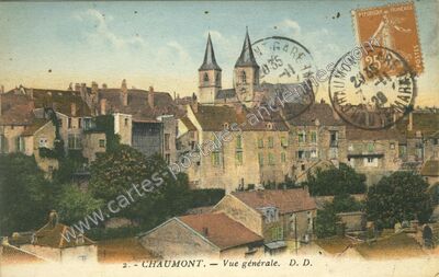 Carte postale ancienne Vue générale — Chaumont (Haute-Marne)