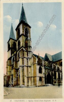 Carte postale ancienne Eglise Saint-Jean-Baptiste — Chaumont (Haute-Marne)