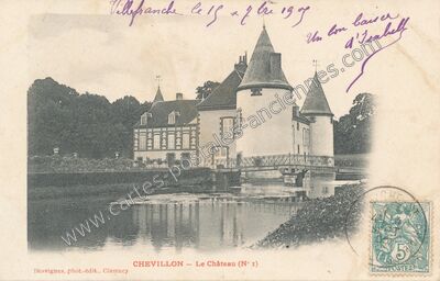Carte postale ancienne Le Château (N° 1) — Chevillon (Haute-Marne)