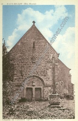 Carte postale ancienne Chapelle de l'ancienne Eglise — Fayl-Billot (Haute-Marne)