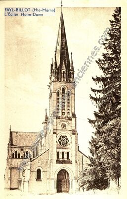 Carte postale ancienne L'Eglise Notre-Dame — Fayl-Billot (Haute-Marne)