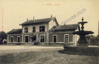 Carte postale ancienne La Gare — Wassy (Haute-Marne)