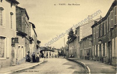 Carte postale ancienne Rue Mauljean — Wassy (Haute-Marne)