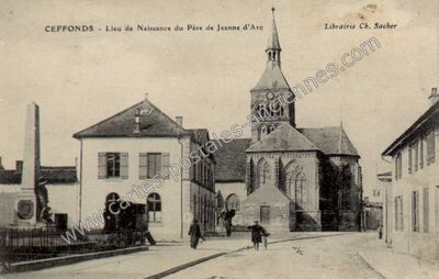 Carte postale ancienne Lieu de Naissance du Père de Jeanne d'Arc — Ceffonds (Haute-Marne)