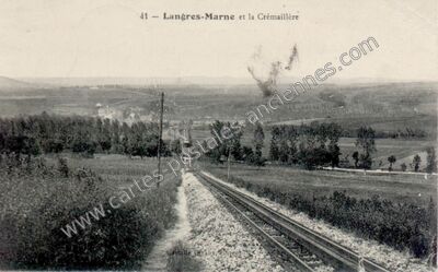 Carte postale ancienne Langres-Marne et la Crémaillère — Langres (Haute-Marne)
