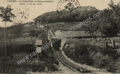Carte postale ancienne La Crémaillère - La Rampe supérieure — Langres (Haute-Marne)