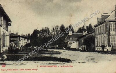 Carte postale ancienne La Grande-Rue — Puellemontier (Haute-Marne)