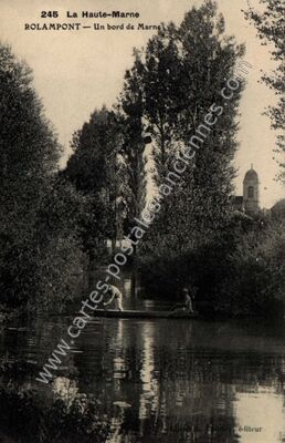 Carte postale ancienne Un bord de Marne — Rolampont (Haute-Marne)