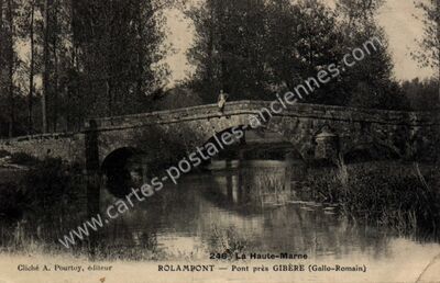 Carte postale ancienne Pont près Gibère (Gallo-Romain) — Rolampont (Haute-Marne)