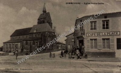 Carte postale ancienne Eglise Notre-Dame — Sommevoire (Haute-Marne)