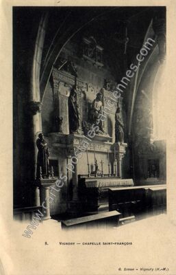 Carte postale ancienne Chapelle Saint-François — Vignory (Haute-Marne)