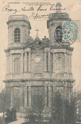 Carte postale ancienne Cathédrale St-Mammès — Langres (Haute-Marne)