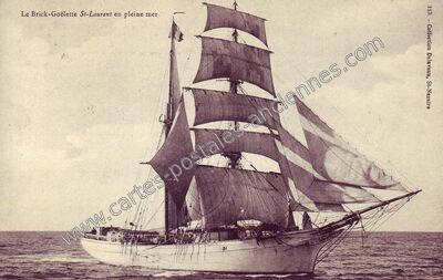 Carte postale ancienne Goelette St Laurent — Non Localisée (Loire-Atlantique)