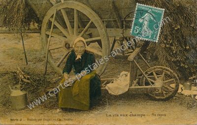 Carte postale ancienne La Vie aux Champs — Non Localisée (Loire-Atlantique)