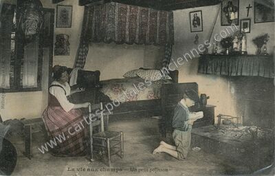 Carte postale ancienne La Vie aux Champs — Non Localisée (Loire-Atlantique)