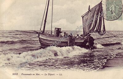 Carte postale ancienne Promenade en Mer — Non Localisée (Loire-Atlantique)