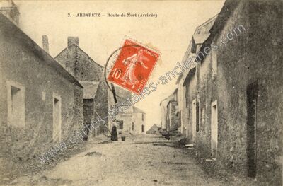 Carte postale ancienne Route de Nort (Arrivée) — Abbaretz (Loire-Atlantique)