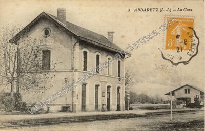Carte postale ancienne La Gare — Abbaretz (Loire-Atlantique)