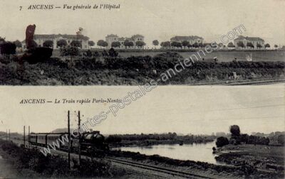 Carte postale ancienne Vue générale de l'Hôpital — Ancenis (Loire-Atlantique)
