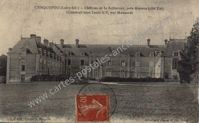 Carte postale ancienne Château de la Seilleraye, près Mauves (côté Est) — Carquefou (Loire-Atlantique)