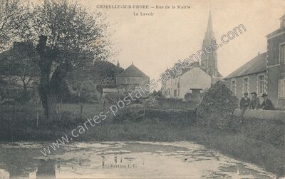 Carte postale ancienne Rue de la Mairie, Le Lavoir — La Chapelle-sur-Erdre (Loire-Atlantique)