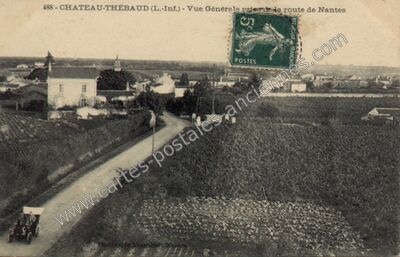 Carte postale ancienne Vue Générale prise de la route de Nantes — Château-Thébaud (Loire-Atlantique)