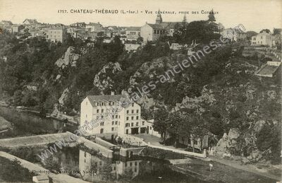 Carte postale ancienne Vue générale, prise des coteaux — Château-Thébaud (Loire-Atlantique)