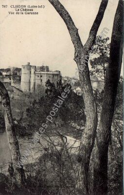 Carte postale ancienne Le Château, Vue de la Garenne — Clisson (Loire-Atlantique)