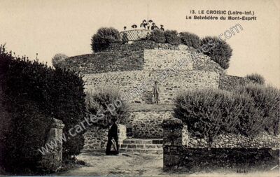 Carte postale ancienne Le Belvédère du Mont-Esprit — Le Croisic (Loire-Atlantique)