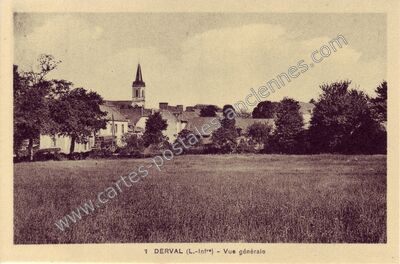 Carte postale ancienne Vue générale — Derval (Loire-Atlantique)