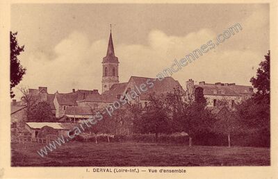 Carte postale ancienne Vue d'ensemble — Derval (Loire-Atlantique)