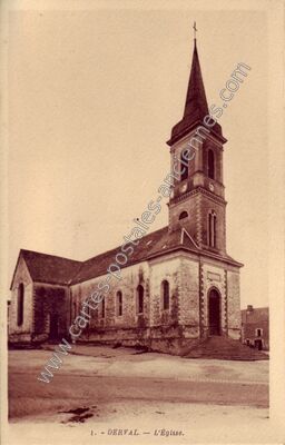 Carte postale ancienne L'Église — Derval (Loire-Atlantique)