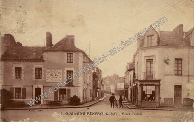 Carte postale ancienne Place Simon — Guémené-Penfao (Loire-Atlantique)