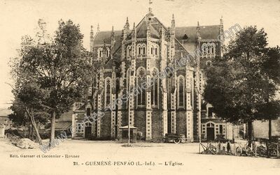 Carte postale ancienne L'Église — Guémené-Penfao (Loire-Atlantique)