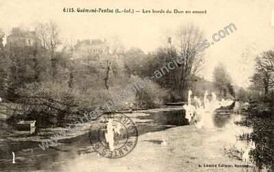 Carte postale ancienne Les bords du Don en amont — Guémené-Penfao (Loire-Atlantique)