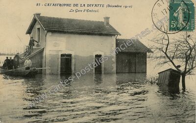 Carte postale ancienne Catastrophe de la Divatte — Haute-Goulaine (Loire-Atlantique)