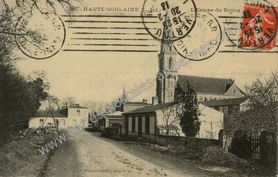 Carte postale ancienne L'Entrée du Bourg — Haute-Goulaine (Loire-Atlantique)