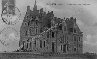 Carte postale ancienne Château de Gâtines (côté Ouest) — Issé (Loire-Atlantique)