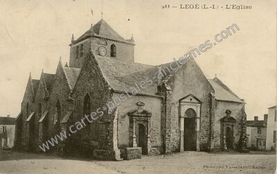 Carte postale ancienne L'Eglise — Legé (Loire-Atlantique)