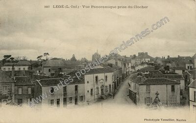 Carte postale ancienne Vue Panoramique prise du Clocher — Legé (Loire-Atlantique)