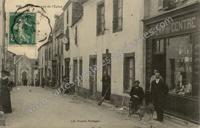 Carte postale ancienne Rue de l'Église — Legé (Loire-Atlantique)