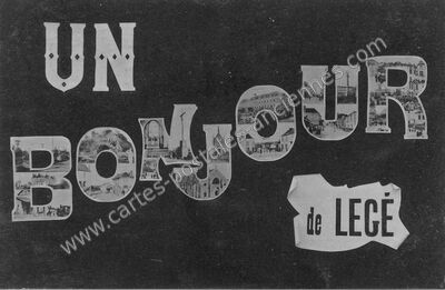 Carte postale ancienne Un bonjour — Legé (Loire-Atlantique)