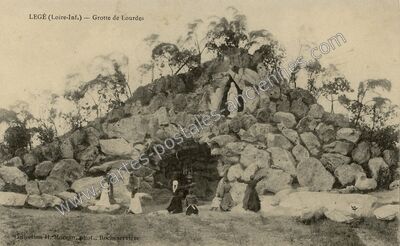 Carte postale ancienne Grotte de Lourdes — Legé (Loire-Atlantique)