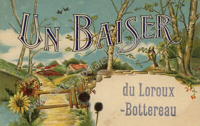 Carte postale ancienne Un Baiser — Le Loroux-Bottereau (Loire-Atlantique)