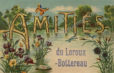Carte postale ancienne Amitiés — Le Loroux-Bottereau (Loire-Atlantique)