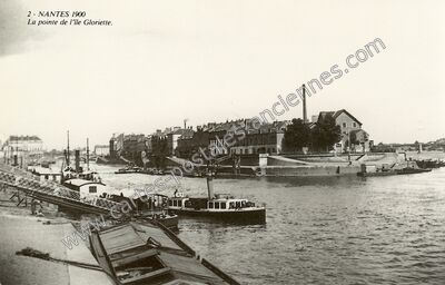 Carte postale ancienne La pointe de l'île Gloriette — Nantes (Loire-Atlantique)