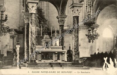 Carte postale ancienne Église Notre-Dame de Bon-Port. — Le Sanctuaire — Nantes (Loire-Atlantique)